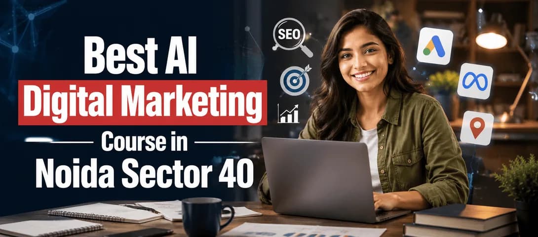 AI Digital Marketing Course in Noida Sector 40 by Course Unbox – students learning SEO, social media marketing and AI tools