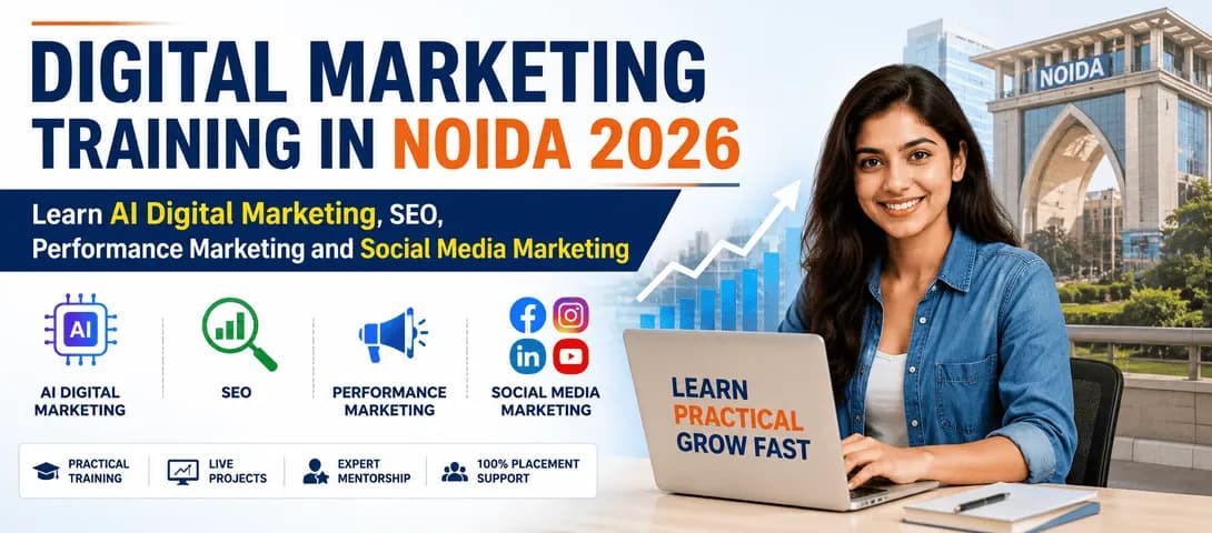 Students attending digital marketing training in Noida learning SEO and analytics
