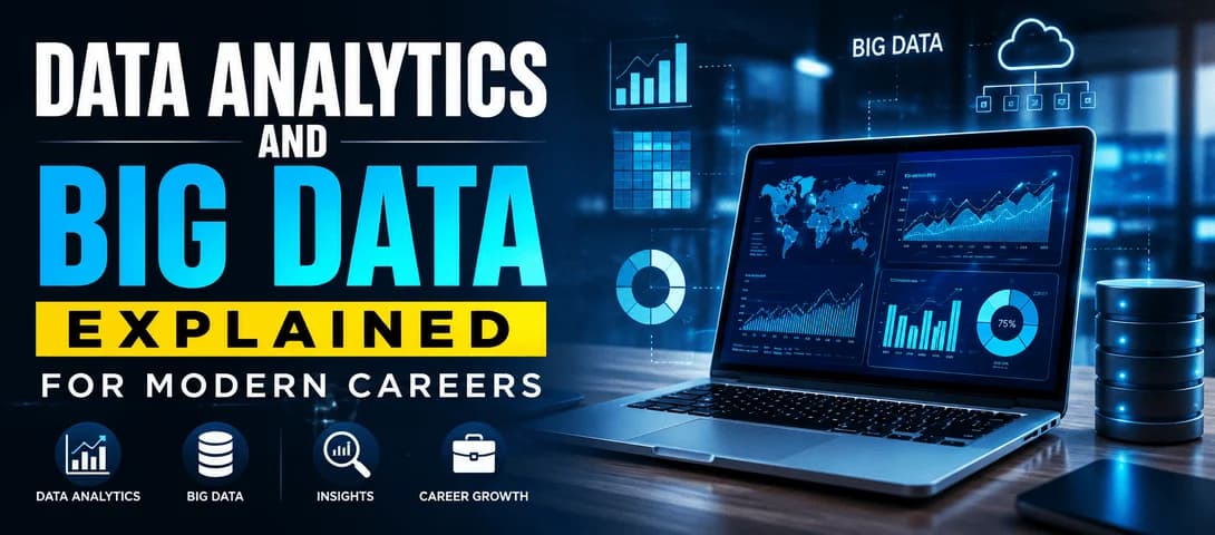 Analyst using data analytics and big data dashboards to visualize insights on multiple screens