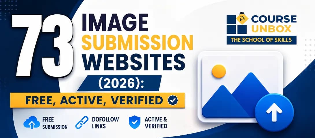 Image submission websites feeding Google Images, visual search and AI Overviews, a Course Unbox SEO guide for 2026